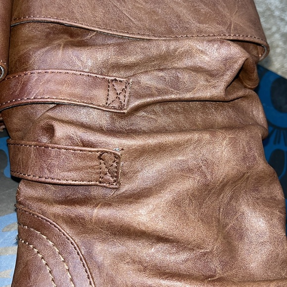 Brown, calf-high, size 7M heeled boots - Picture 6 of 13